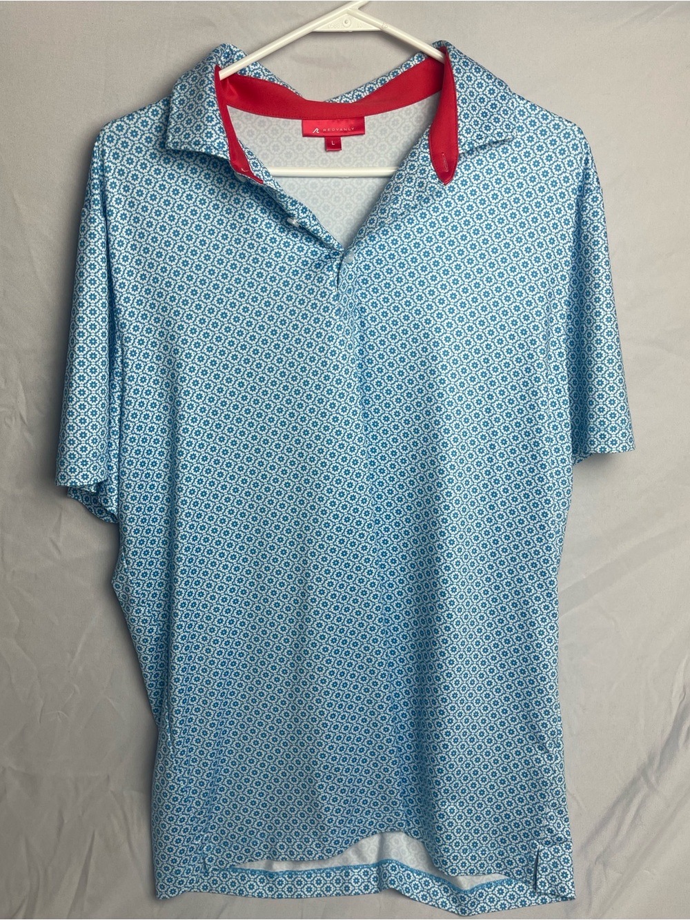 Redvanly Men’s L Printed Performance Golf Polo Shirt